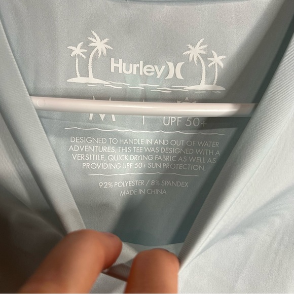 Hurley Men's Sky Blue Short Sleeve Shirt - Picture 3 of 5